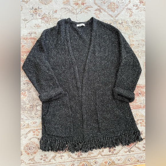 Madewell knit tasseled open cardigan - Picture 2 of 6